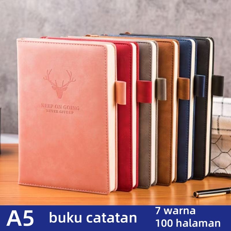 Buku Catatan/Notebook A5 Pocket Buku Diary Kecil Pertemuan Scrapbook Mini 100 Lembar