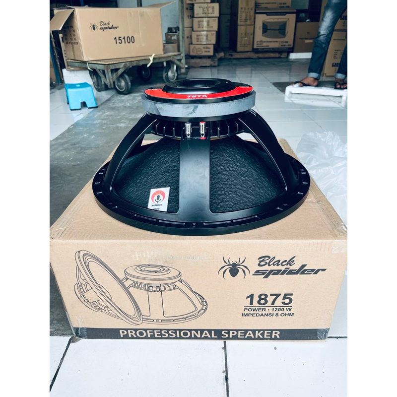 Speaker Black Spider 1875 18 in 18 inch 18 inci spool 4 inch original daun coating 1200 watt