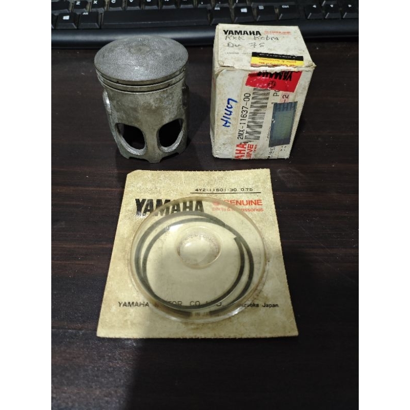 PISTON SEHER 2MX + RING 4Y2 OV 75 RXKING KOBRA RX KING COBRA 29N ORI ASLI ORIGINAL YAMAHA JAPAN
