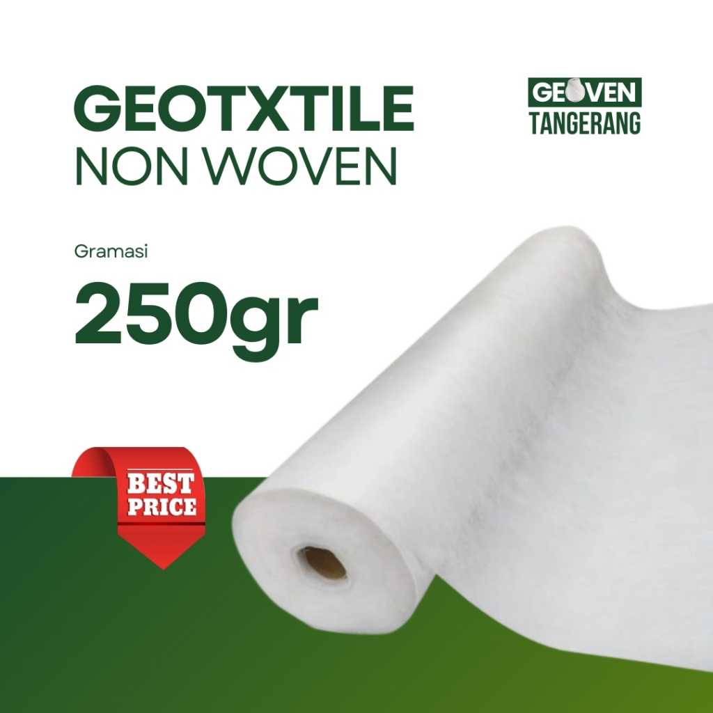 Karpet Geotextile alas resapan Karpet Non Woven Geotextile Non Woven 250gr roll