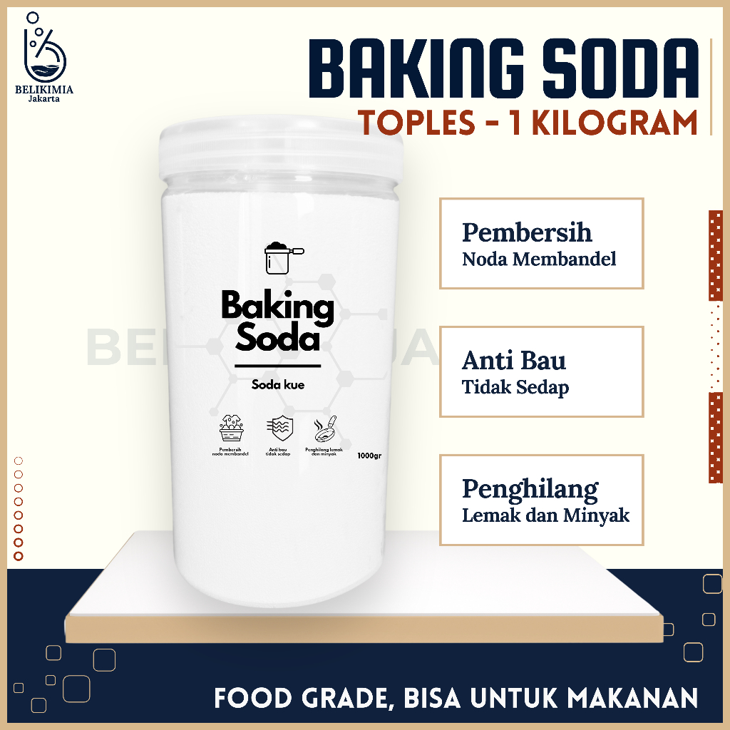 

Baking Soda 1 KG - Soda Kue Food Grade - Bahan Makanan - Pembersih Noda