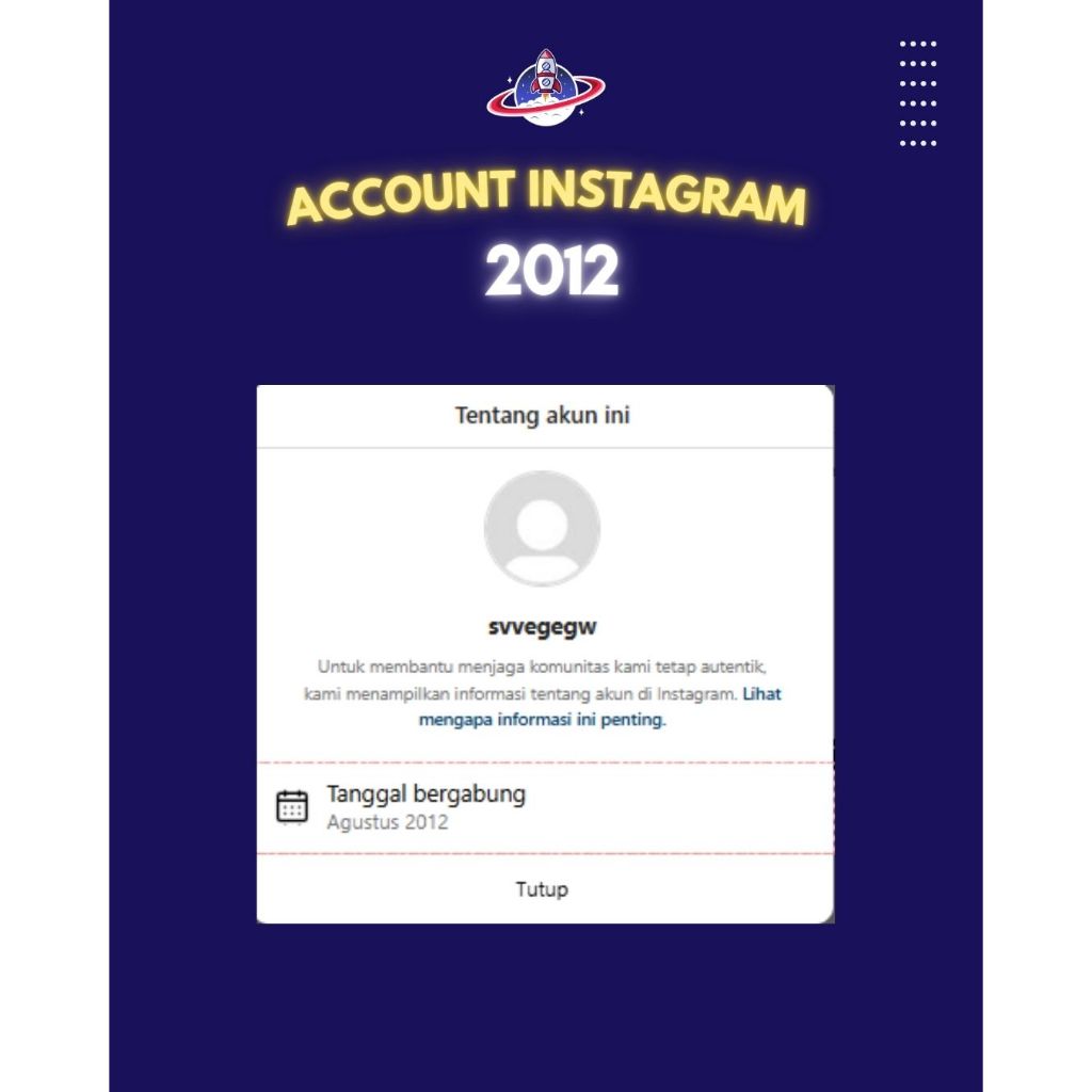 Akun Tua Instagram [ KOSONGAN ]