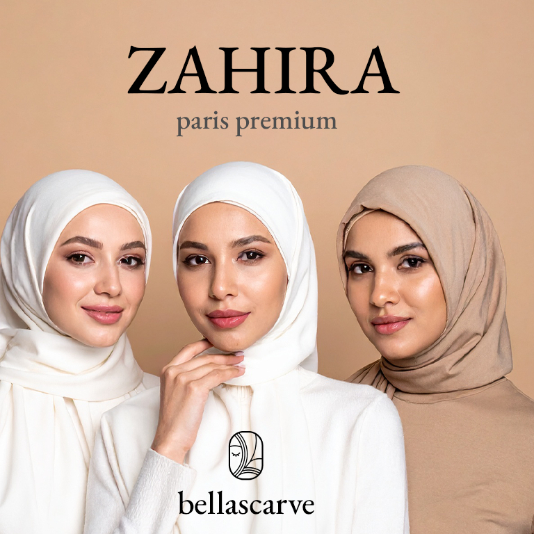 Bella Scarve | ZAHIRA | Hijab Segiempat Paris Premium