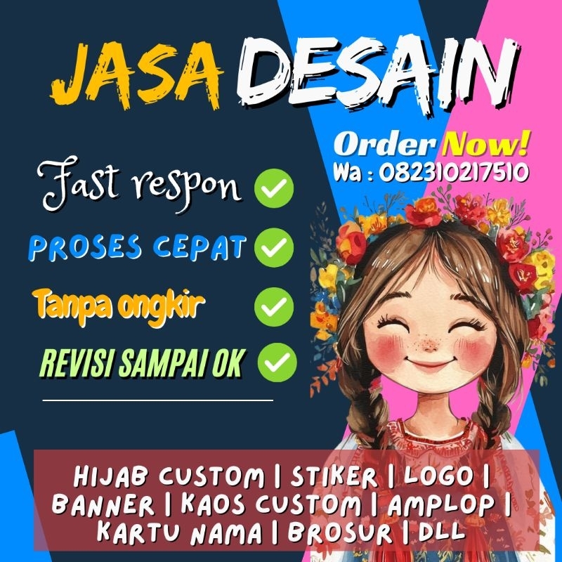 JASA DESAIN GRAFIS, DESAIN LOGO, DESAIN HIJAB, DESAIN BANNER, DESAIN KAOS, DESAIN BROSUR, DESAIN STI
