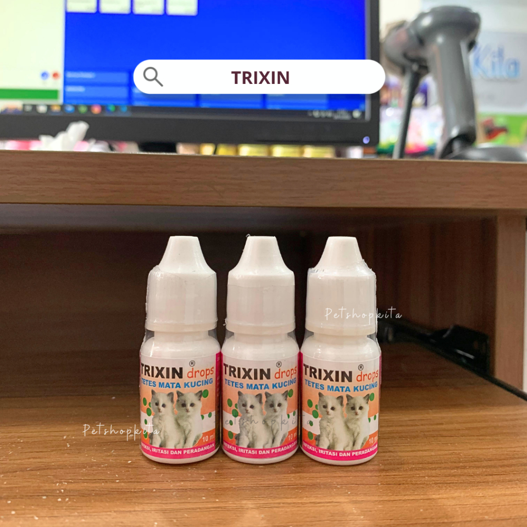Trixin Obat Tetes Mata Kucing 10 ml - Obat tetes Mata Hewan - Trixin Obat Tetes Mata Hewan
