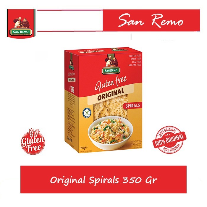 

San Remo Original Spirals Gluten Free 350 Gr