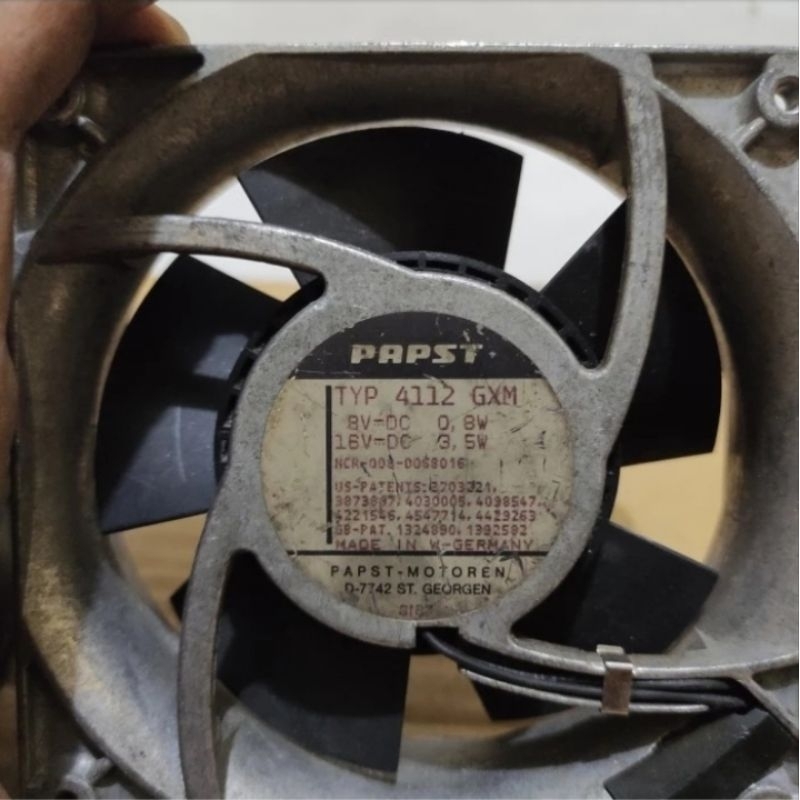 PAPST Fan DC 12v 8v 16v Fan DC Aluminium Ball Bearing 24Jam Bekas Normal