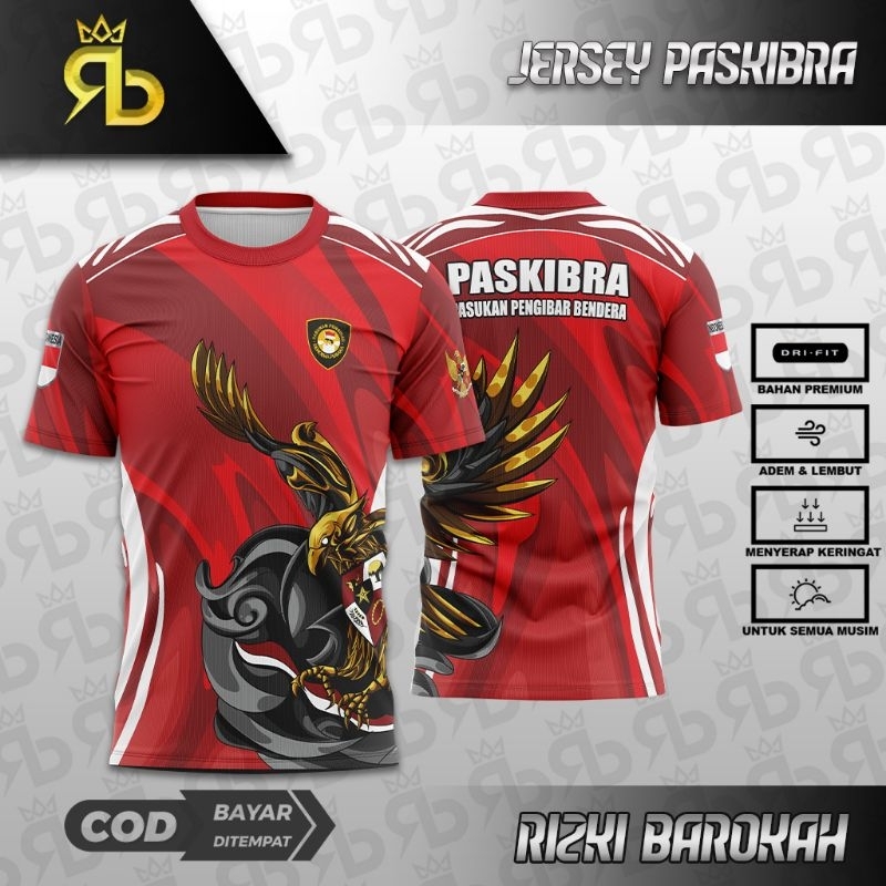 JERSEY PASKIBRA/JERSEY PASUKAN PENGIBAR BENDERA/KAOS DRI-FIT PASKIBRA LENGAN PENDEK/JERSEY PASKIBRA