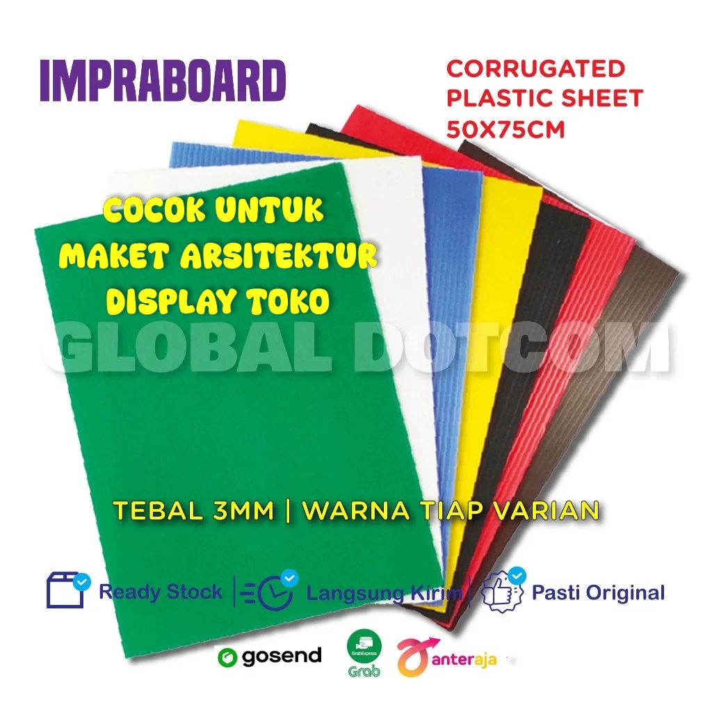 

IMPRABOARD INFRABOARD KARTON PLASTIK LEMBARAN TEBAL 3MM 50 x 75 cm