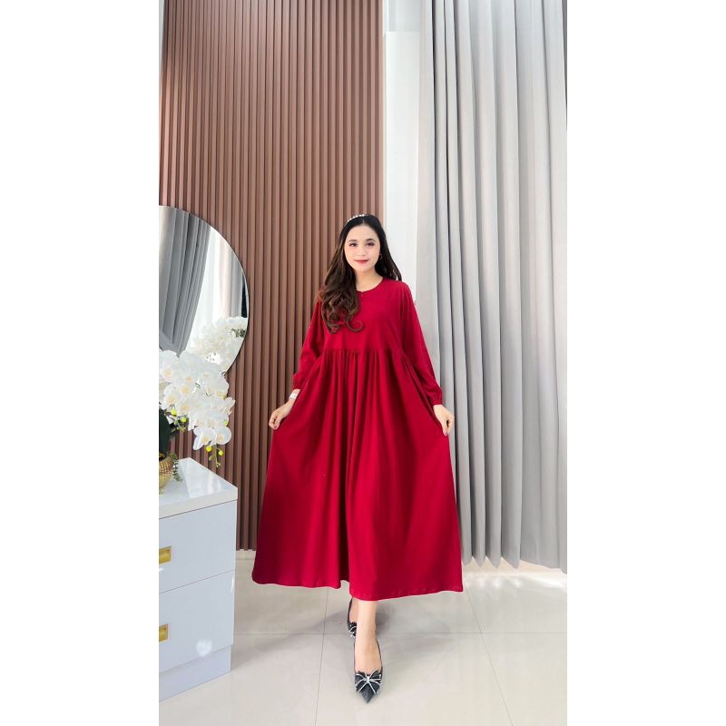 drees cantik kain kaos polos