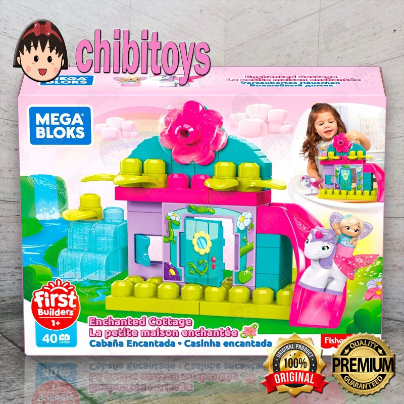 Mega Bloks Enchanted Cottage Flower Fairies With Big Building Blocks