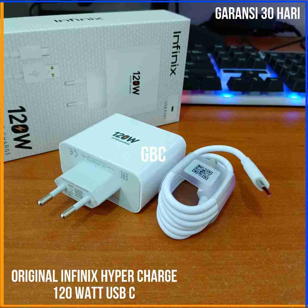 Charger INFINIX Note 12 VIP ORIGINAL 100% Casan Infinix HYPER CHARGE 120 Watt USB TYPE C