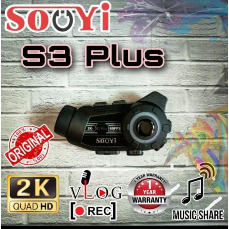Sooyi S3 plus intercom berkamera 2k stabilezer musik sharing party