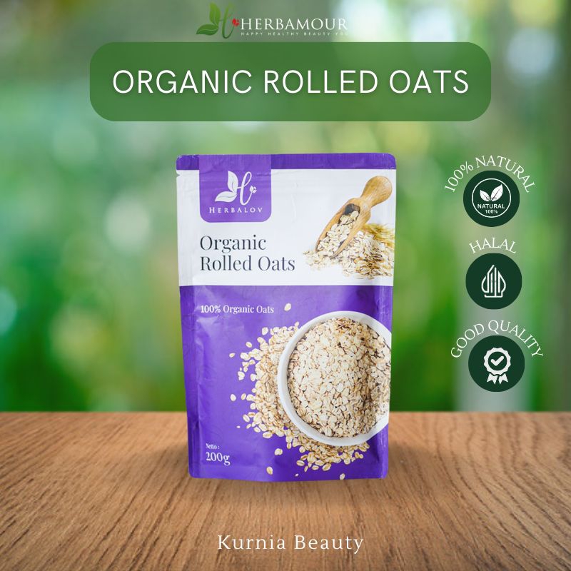 

Organic Rolled Oats By Herbalov Rolled Oats Premium Diet