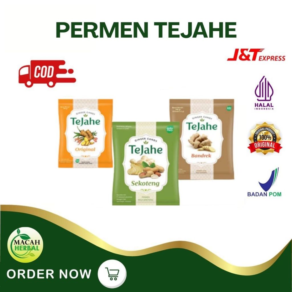 

MACAH HERBAL - PERMEN JAHE TEJAHE / GINGER CANDY - PREMEN TEJAHE ISI 50 BUTIR