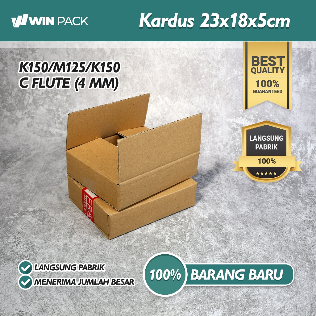 

(Isi 10 Pcs) Kardus Karton Box Packing Polos | 23x18x5 cm | Polos