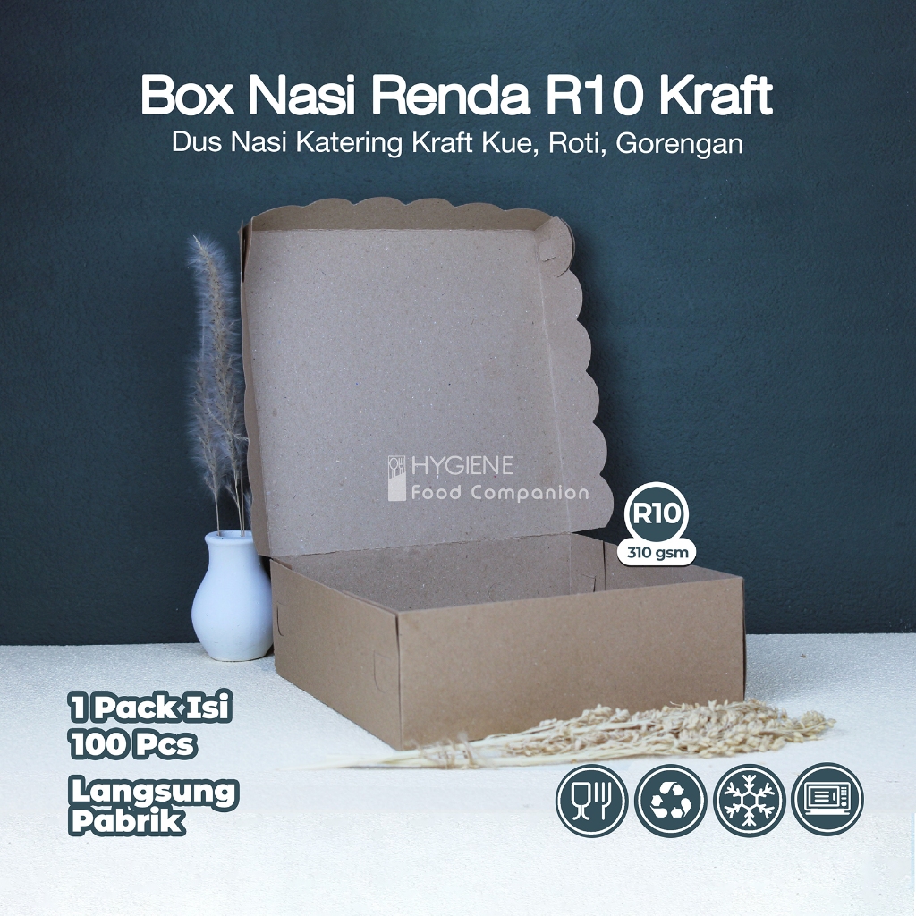 

Box Dus Nasi Kraft Renda R10 20x20 Kotak Katering 310gsm