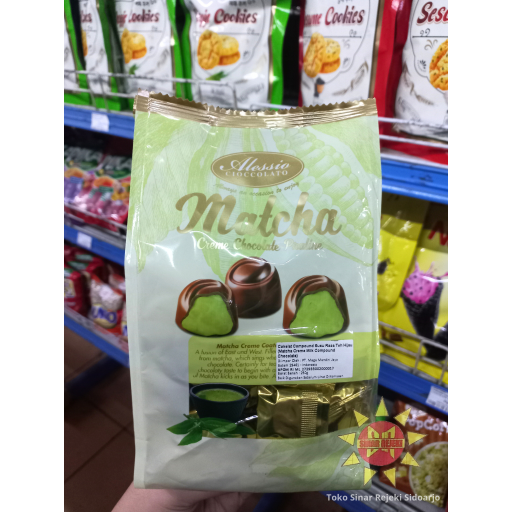 

Alessio Ciccolato Matcha Creme Chocolate Praline 250 gram