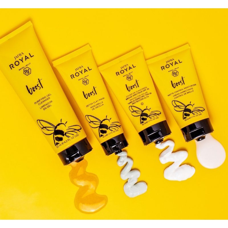 Jafra Royal Boost Skincare - Jafra Royal Jelly Boost Cleanser - Matte Control Moisturizer - Cover Me