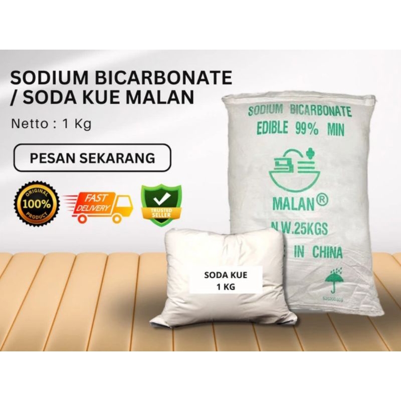 

Soda kue/Sodium bicarbonate/Baking soda kemasan 1kg