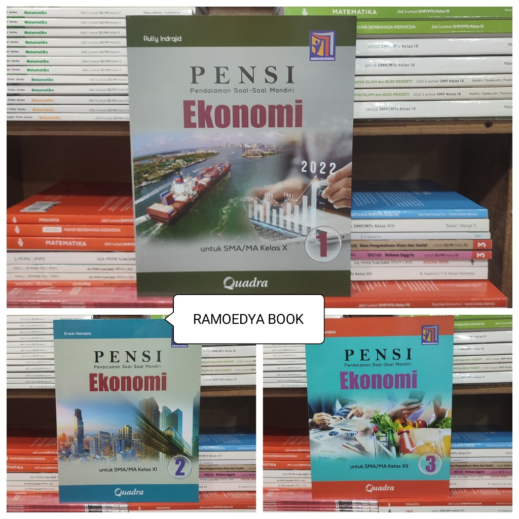 Buku Pensi Ekonomi SMA/MA kelas 10,11,12 Kurikulum Merdeka Quadra