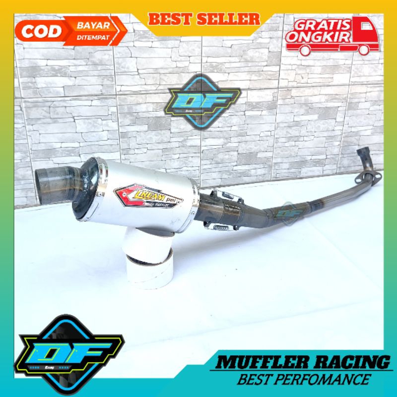 Knalpot racing SUPRA OVAL jupiter vega revo creampy astrea smash shogun win c70 karisma motor bebek