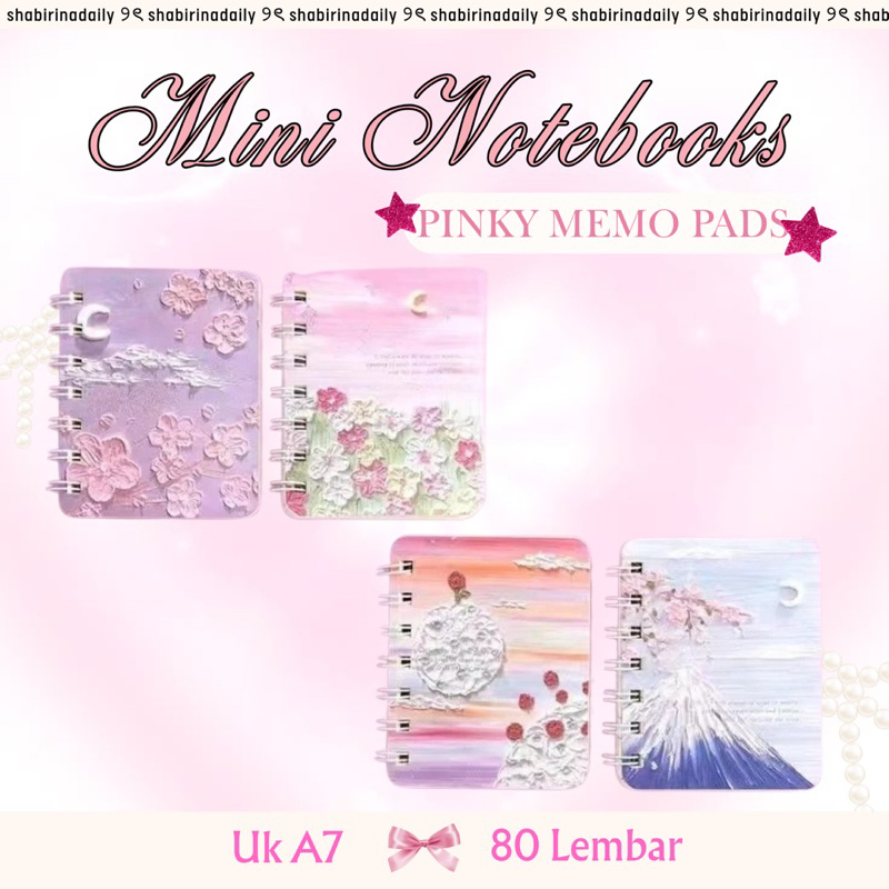 

(shabirinadaily) AESTHETIC PINK MINI NOTEBOOK A7