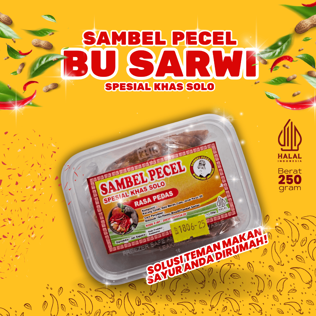 

Sambel Pecel Solo Bu Sarwi 250 gram