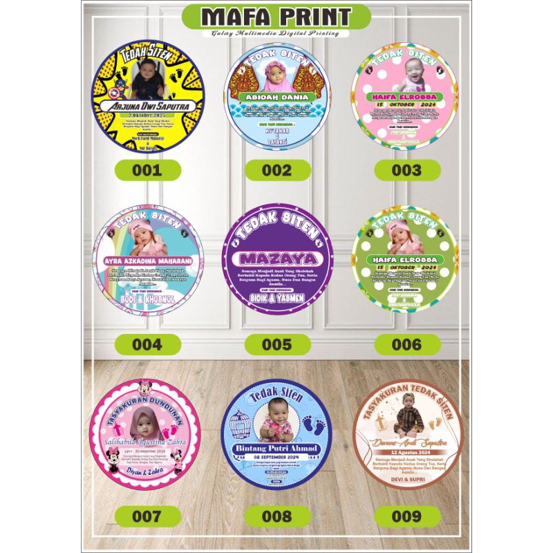 sticker chromo tedak siten ( tasyakuran tedak siten ) custom