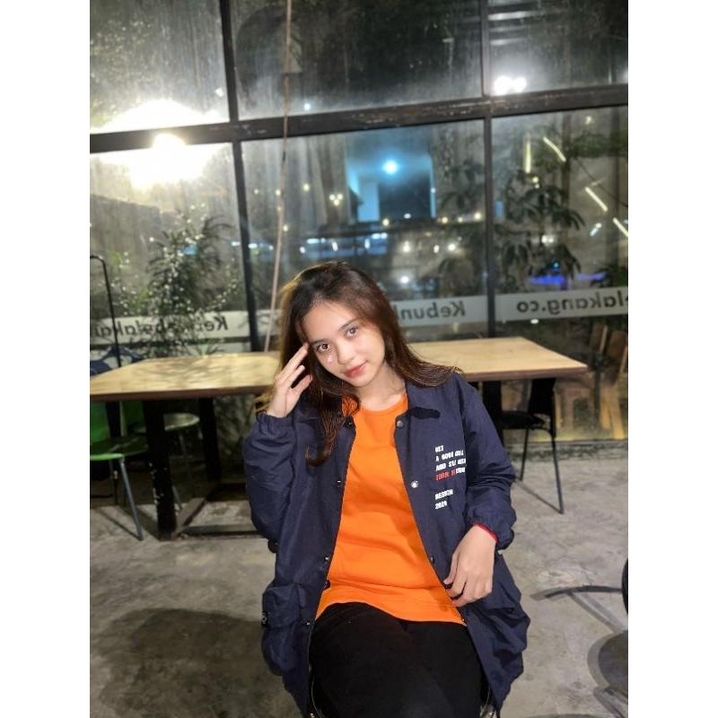 coach jacket warna navy