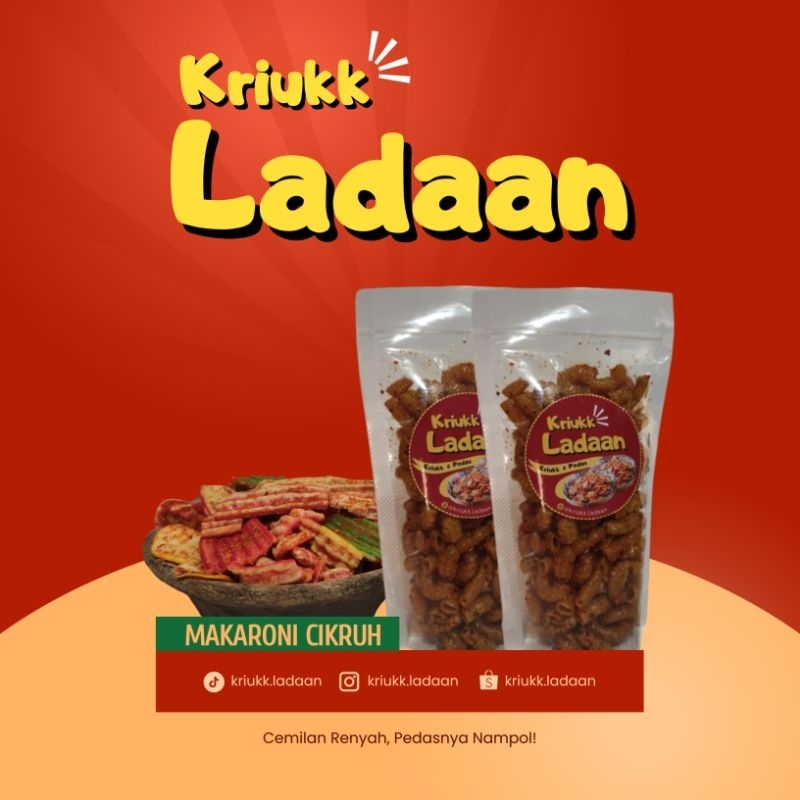 

MAKARONI CIKRUH PEDAS RENYAH | SNACK KERING DAUN JERUK GURIH PEDAS NAMPOL | STANDING POUCH