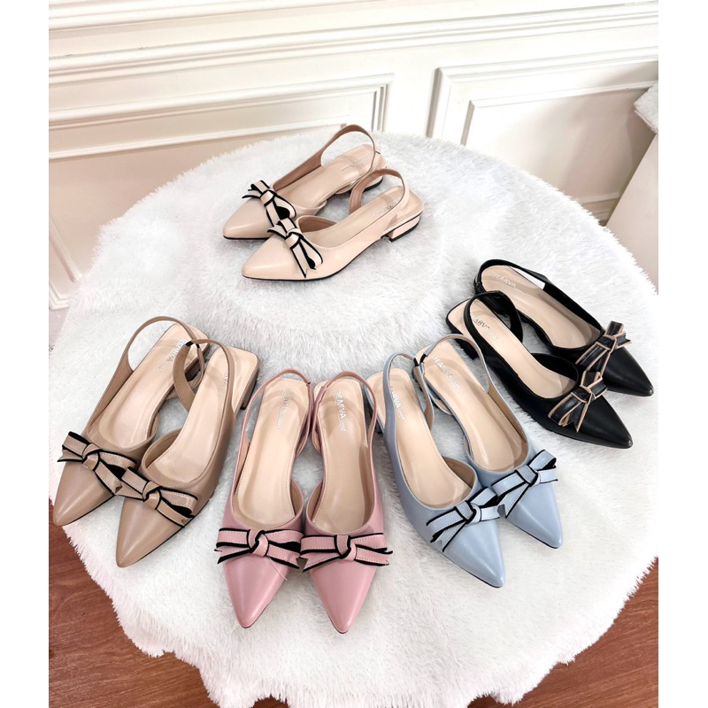 sepatu flat 2 cm Louisdear LS 25 sepatu wanita bahan Dove tali Import premium