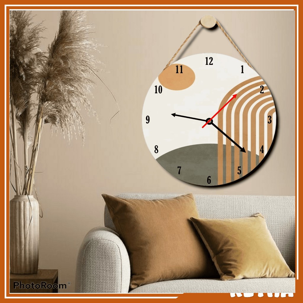 Jam Dinding Aesthetic Minimalis / Jam Dinding Kayu Minimalis Aesthetic / Jam Dinding