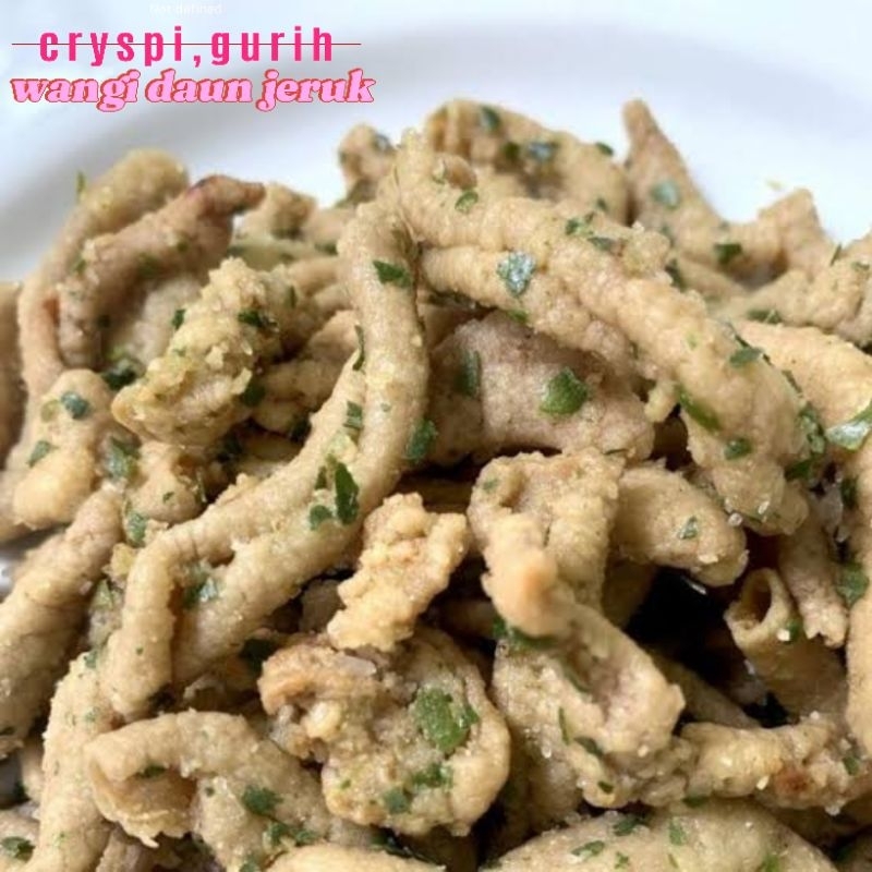 

keripik Usus cryspi daun Jeruk Original 80gram