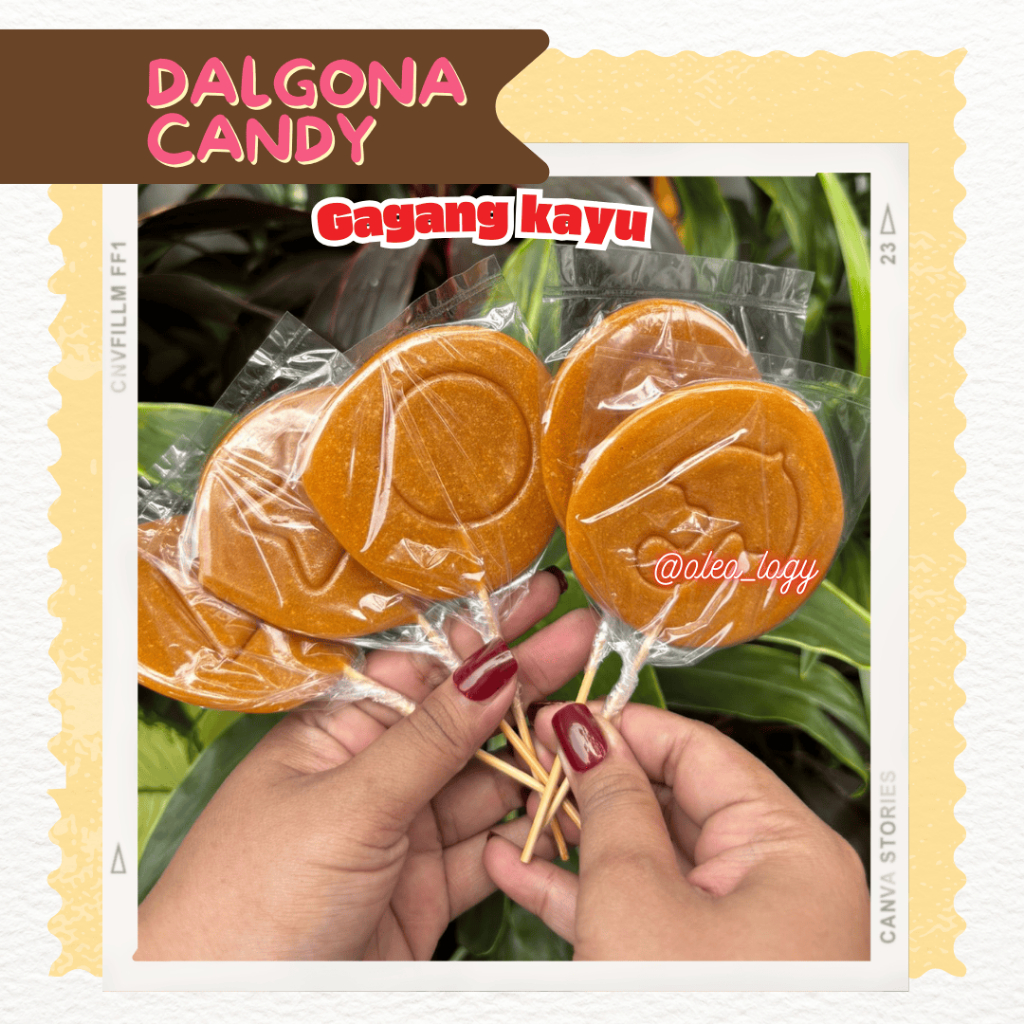 

Dalgona candy squid game pakai gagang / permen dalgona viral
