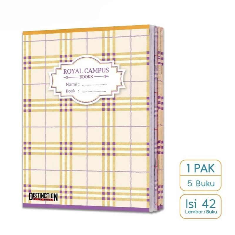 

My Book Distinction Buku Tulis Royal Campus New Series 42 Lembar Boxy - 5 Buku