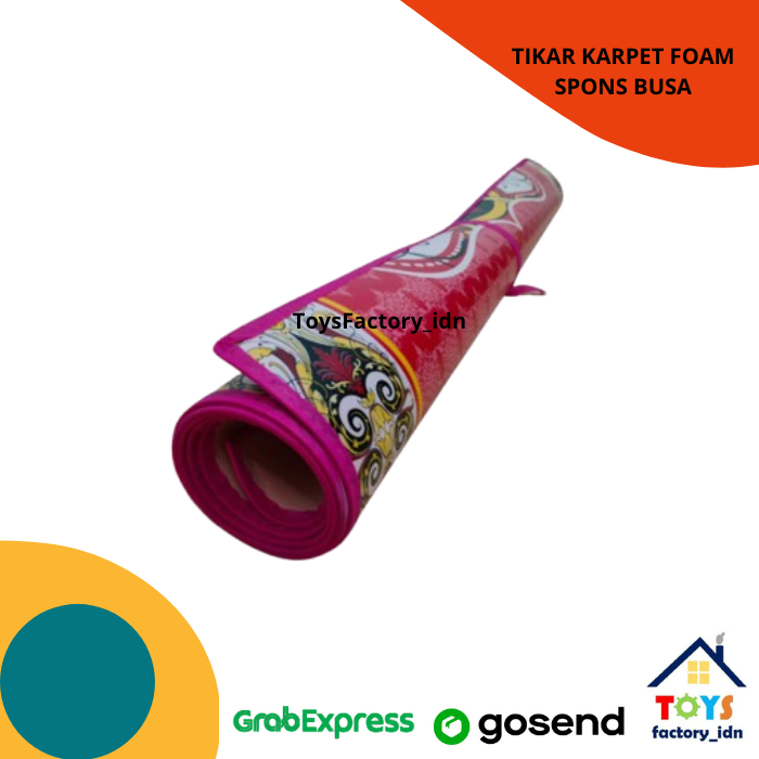 Karpet Tikar Spon EVA Foam PE Jumbo Dan Tebal Motif Bolak Balik Tahan Air