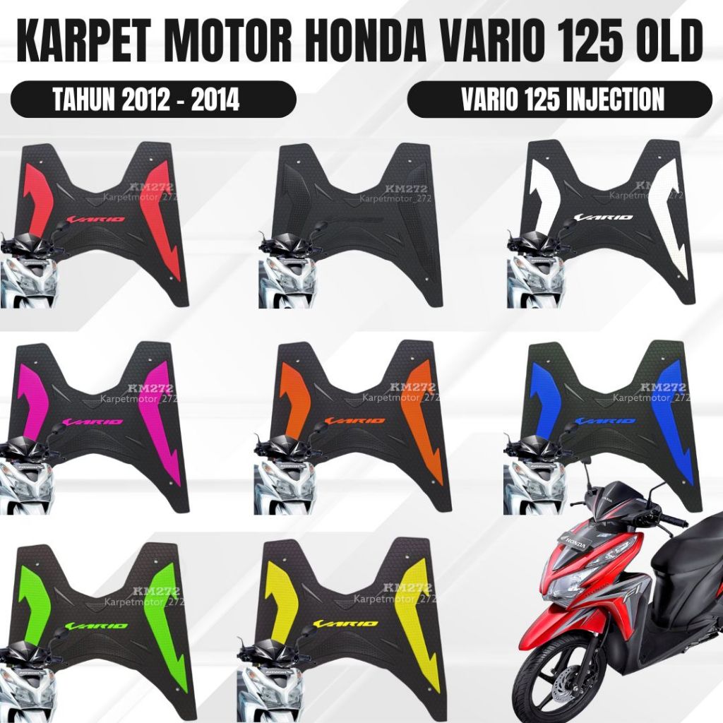 Alas Kaki Motor Vario 125 Old / Pijakan Kaki Vario 125 / Aksesoris Honda Vario 125 Bahan Karet Asli