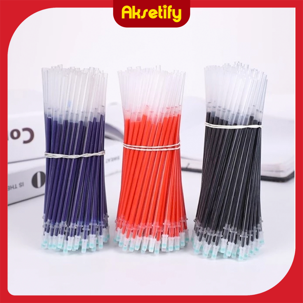 

Aksetify - Isi Ulang Pulpen Gel Warna Biru Hitam Merah / Tinta Pena Cair Biru Hitam Merah / Refill Tinta Pulpen Cair