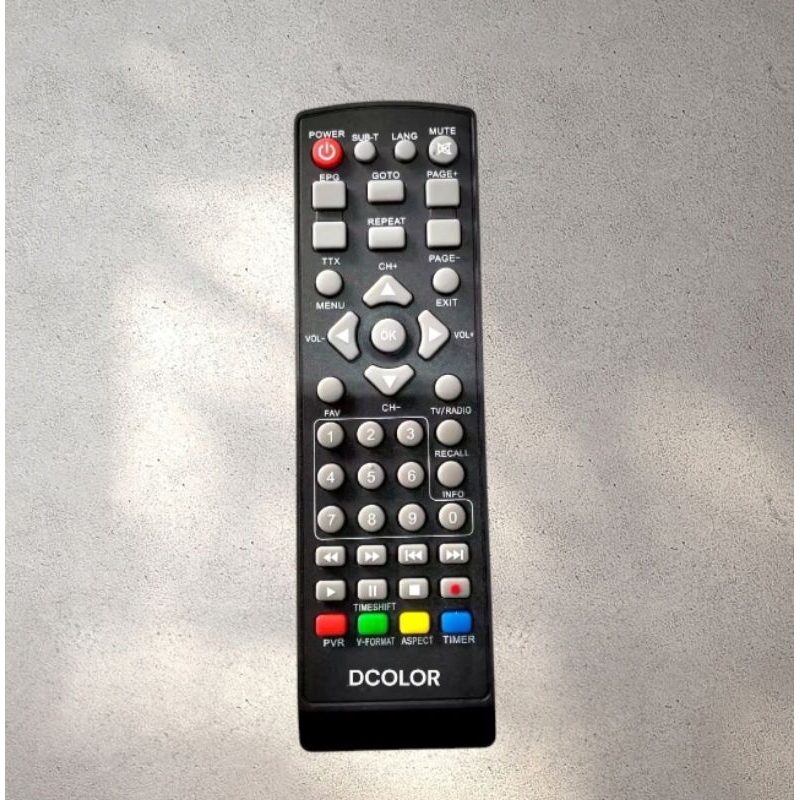 Remote Dcolor . Remot control set top box Dcolor. Remot STB Dcolor.