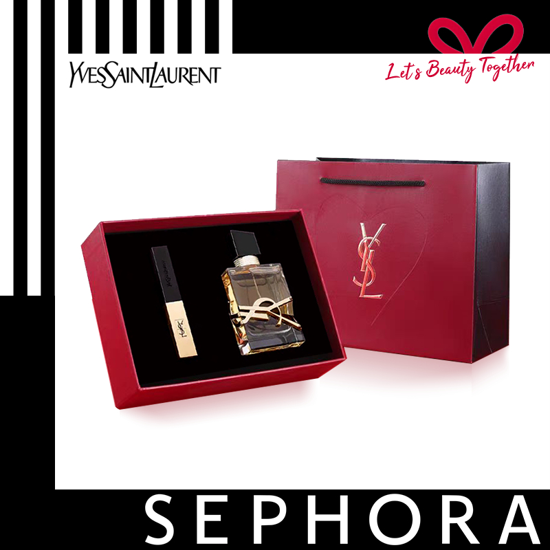 [100% Original] YSL Parfum Gift Set / YSL LIBRE EDP 50ml +ysl lipstick rouge#2024 holiday coffret se