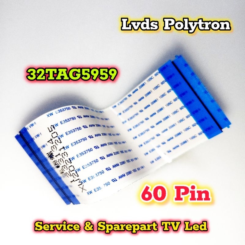 KABEL LVDS TV POLYTRON PLD 32TAG5959 ORIGINAL BARU KABEL FLEXIBLE TV 32TAG5959 KABEL TCON POLYTRON P