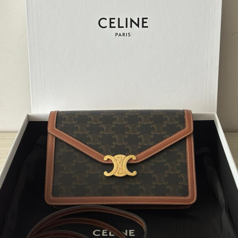 Celine Triomphe Envelope 2023 - Original Fullset Tas Celine Triomphe