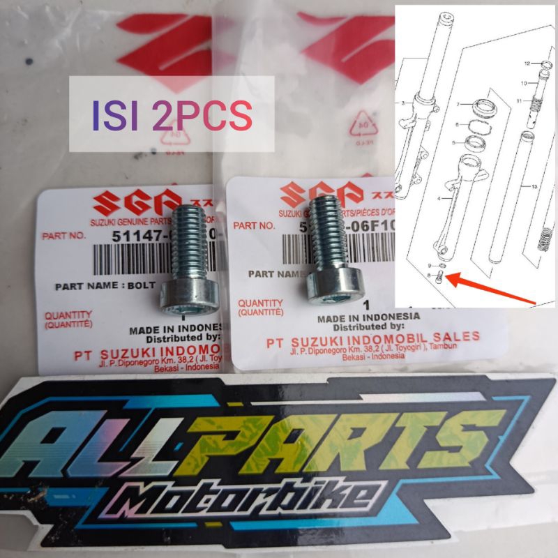 BAUT SULING AS SHOCK SKYDRIVE ISI 2PCS 51147-06F10 ORIGINAL SGP