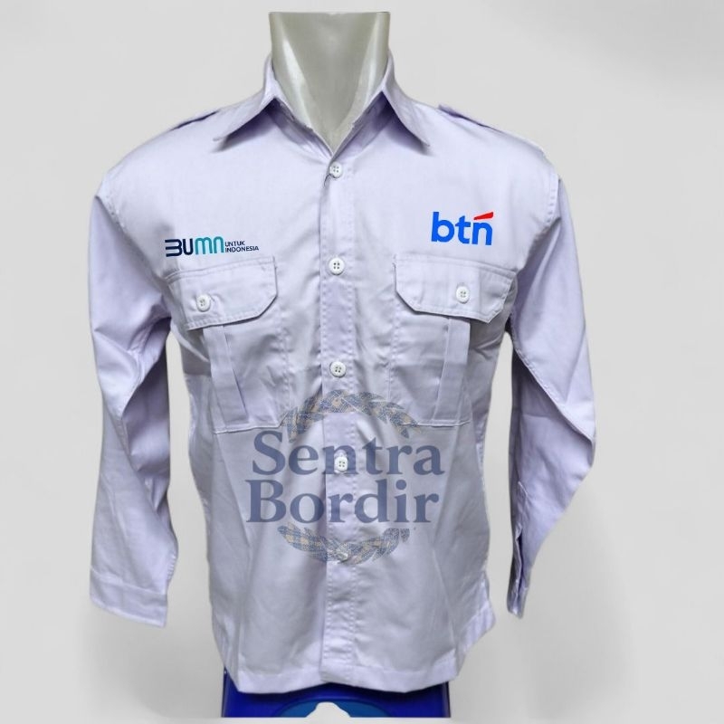 Kemeja BUMN Bank BTN Seragam Putih BUMN Bank BTN Baju Kemeja BUMN Bank BTN