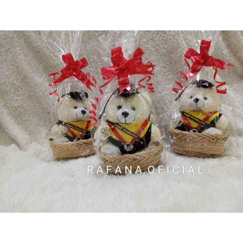 BONEKA WISUDA KERANJANG PARSEL BONEKA WISUDA MINI HADIAH WISUDA