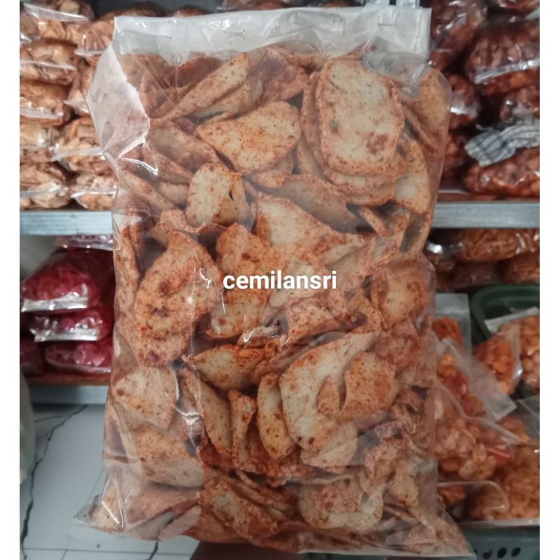 

Basreng bulat/koin pedas daun jeruk isi 1kg