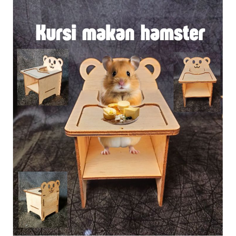 Meja makan hamster, Kursi Makan hamster, kursi makan sugar glider, kursi duduk hamster lucu murah me