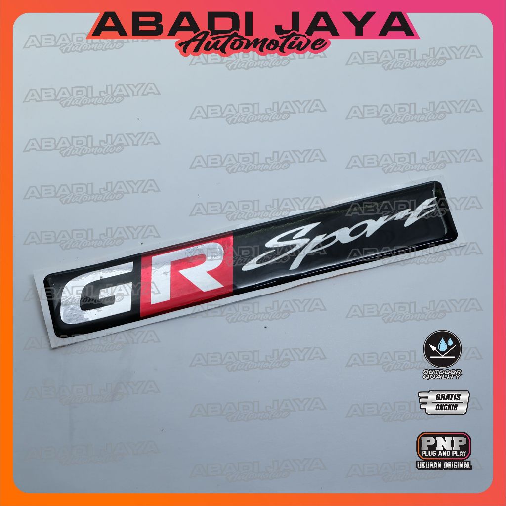 emblem bagasi toyota gr sport / emblem bagasi gazoo racing / emblem bagasi agya / emblem bagasi toyo