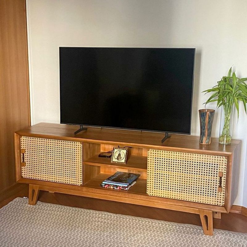 bufet tv kabinet tv bufet tv jati rotan